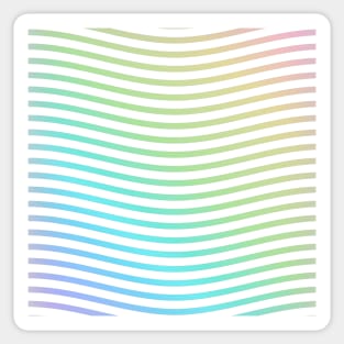 rainbow gradient waves Sticker